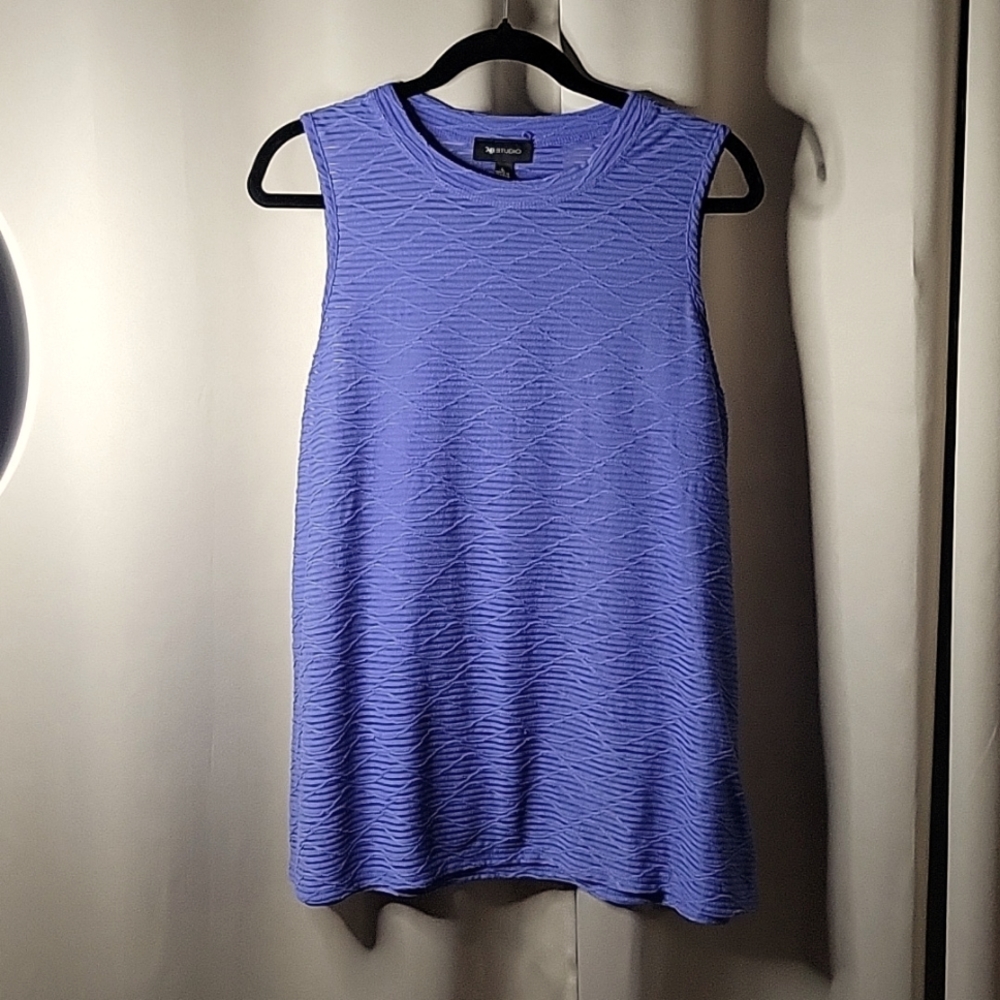 AB Studio Tank Top Semi Sheer Periwinkle